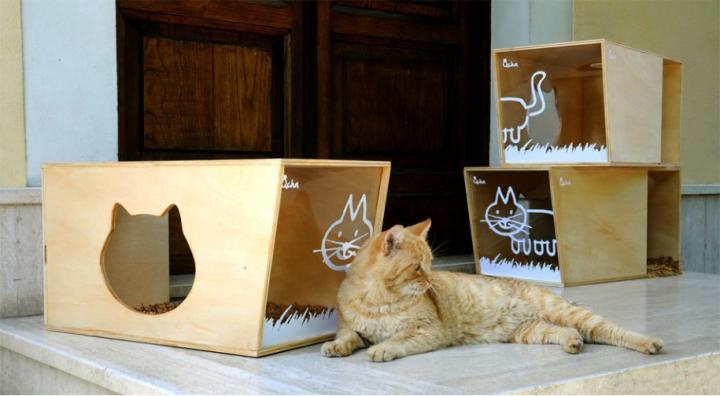 Cama para gatos modular Qcha