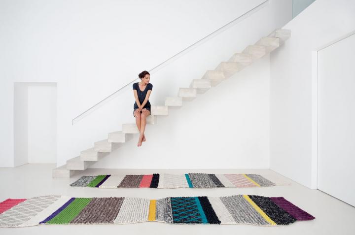 Colección de alfombras y pufs de la firma Gan de Patricia Urquiola