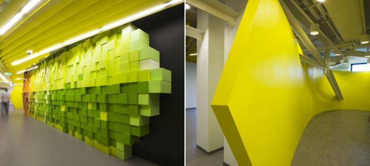 Colorido en las oficinas de Yandex