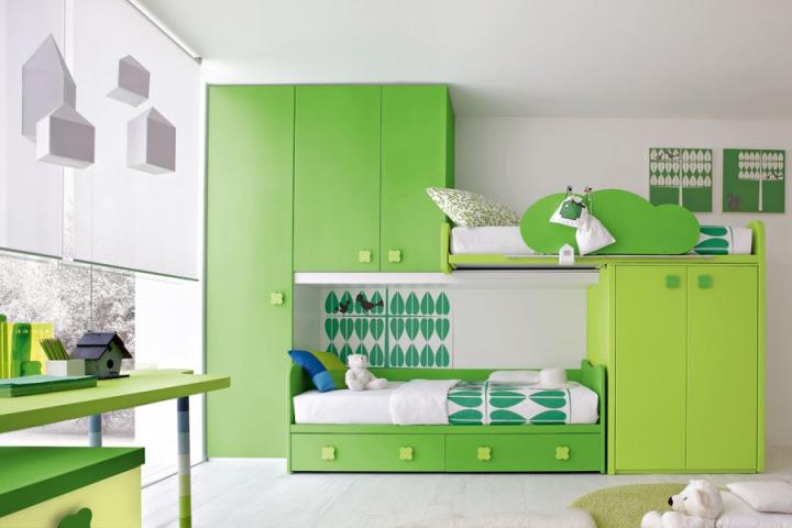 Influencia del color en las habitaciones. Habitaciones de color verde