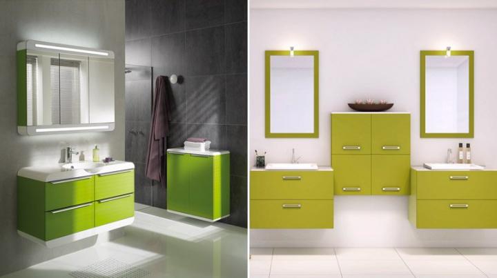 Inspiración cuartos de baño:  decoración en verde