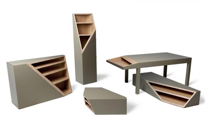 Muebles de la colección Cutline por Alessandro Busana