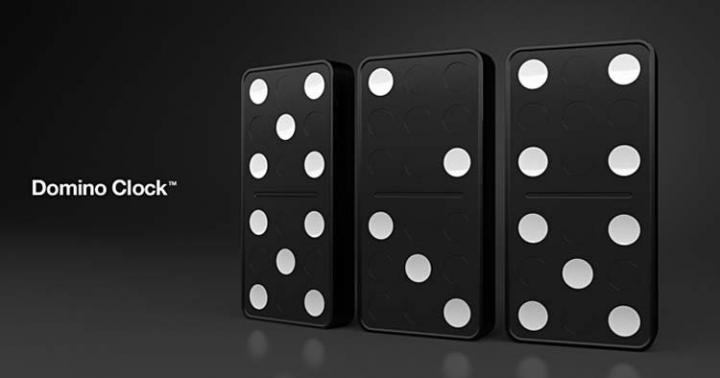 Accesorios de decoraci&oacute;n: reloj de pared Domino Clock