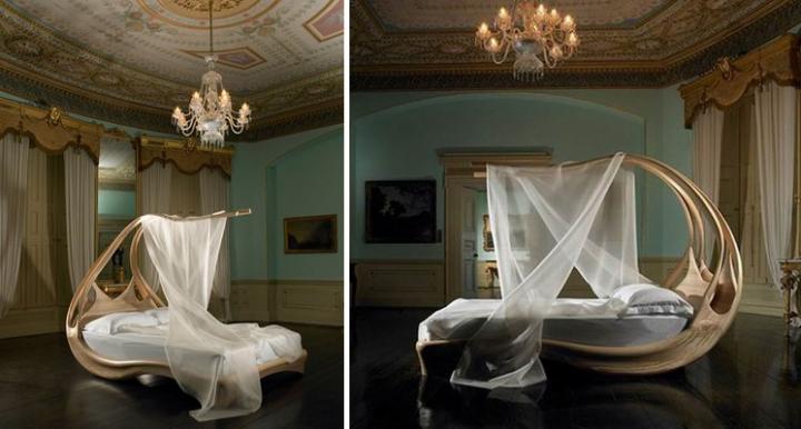 Camas con dosel de estilo moderno. Elegant Canopy Bed
