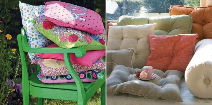 Cojines para una decoraci&oacute;n de verano