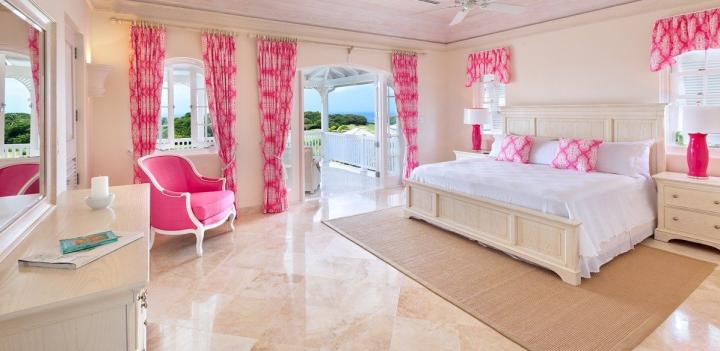 Color rosa para interiores retro y rústicos