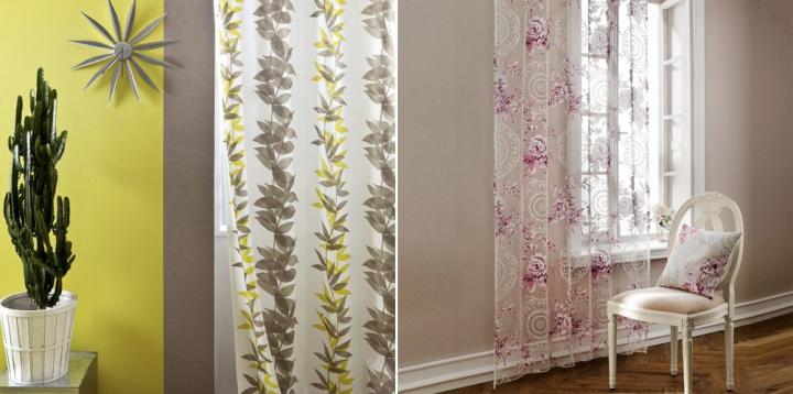 Cortinas con motivos florales atrevidos