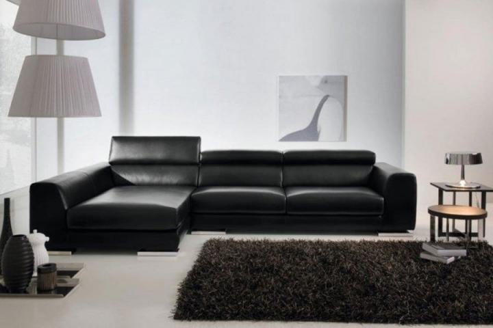 Disposición de un sofá angular