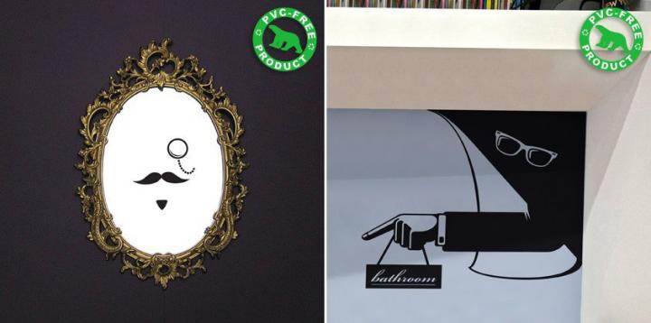 Divertidos stickers para el cuarto de ba&ntilde;o