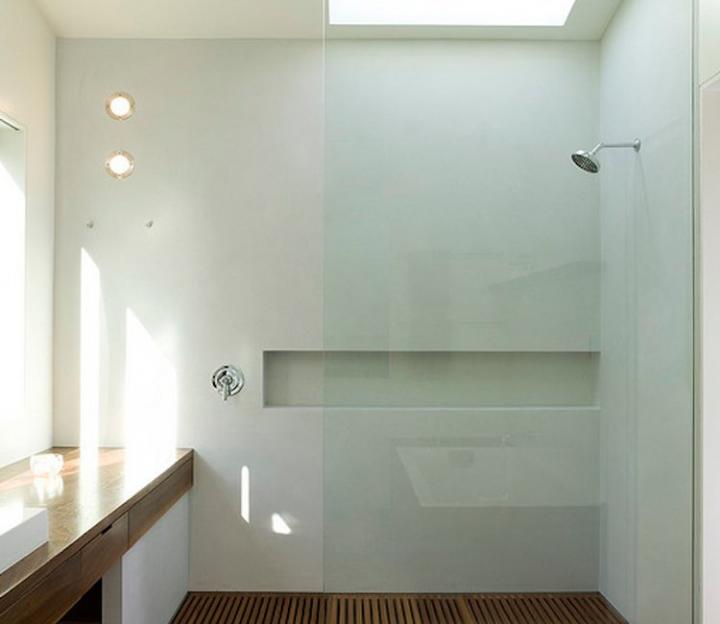 Duchas tipo loft de estilo minimalista
