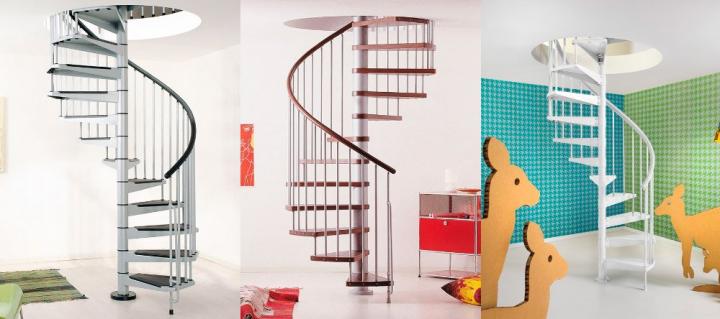 Escaleras de caracol, ideales para dúplex sin espacio