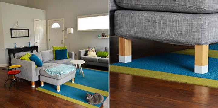 Ideas decorativas para personalizar las patas del sofá
