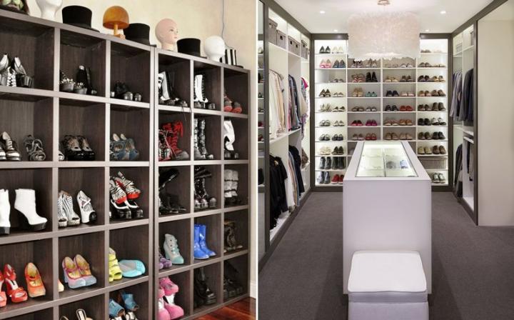 Ideas para zapateros en un vestidor