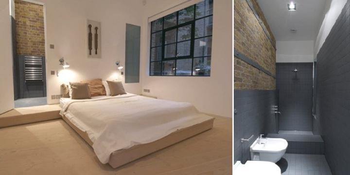 Imágenes de un almacén en Londres convertido en un apartamento minimalista