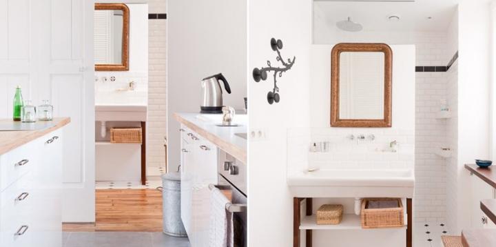 Imágenes del baño del loft parisino minimalista