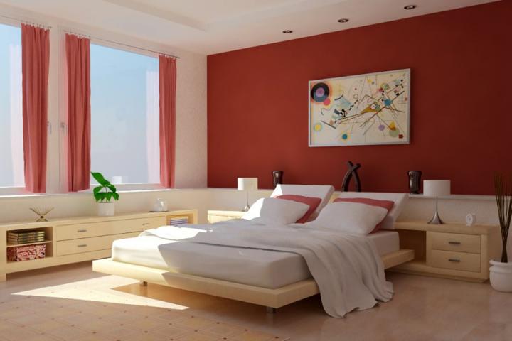 Influencia del color en las habitaciones. Habitaciones de color rojo
