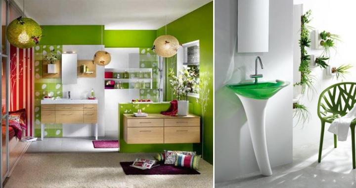 Inspiración baño: cuartos de baño en verde
