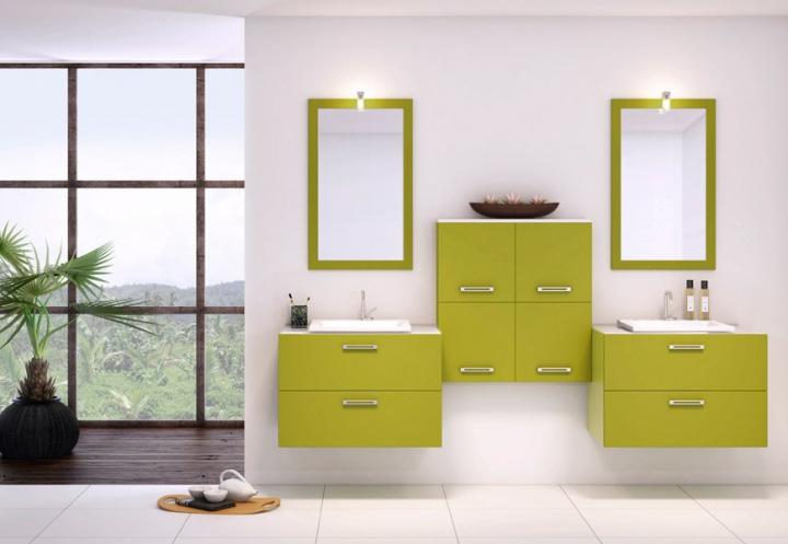 Inspiración cuartos de baño:  decoración en verde. Colección Influences d’Aujourd’hui de Delpha