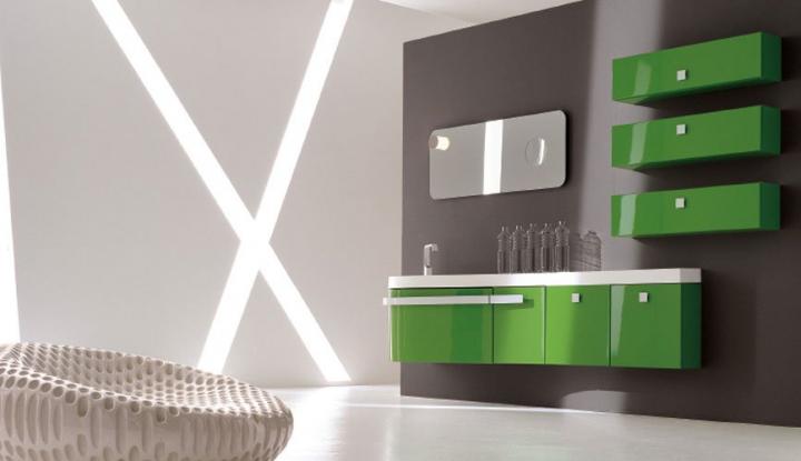 Inspiración cuartos de baño:  decoración en verde. Colección Versa de Birex