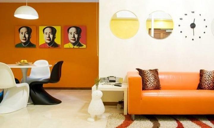 Interior Pop Art con sillas Panton