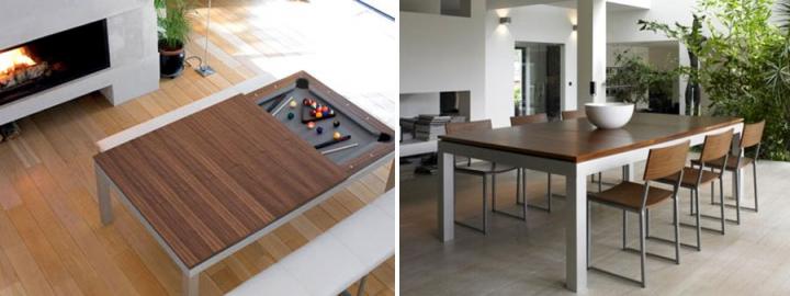 Mesas de salones. Mesa Fusi&oacute;n Sal&oacute;n-Billar