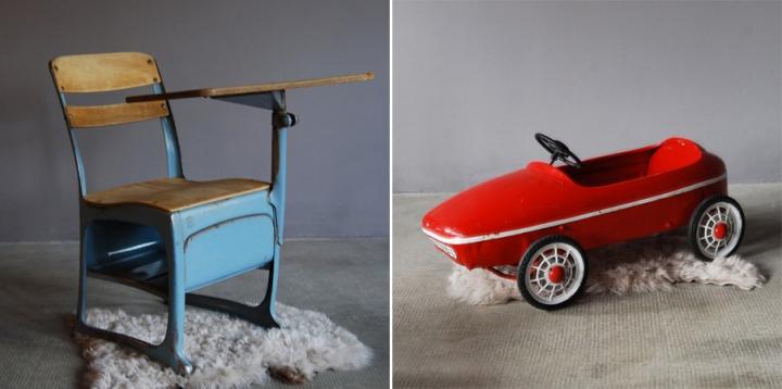 Mobiliario vintage para habitaciones infantiles