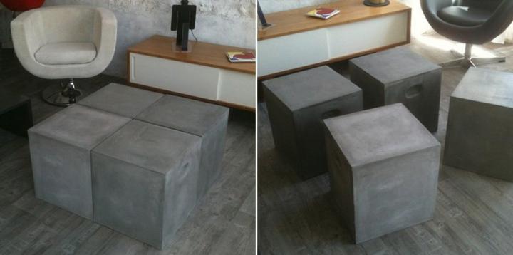 Muebles de diseño. Mesa baja modular