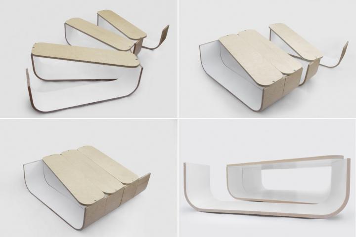 Proyectos de muebles multifuncionales. Mesa UMYD