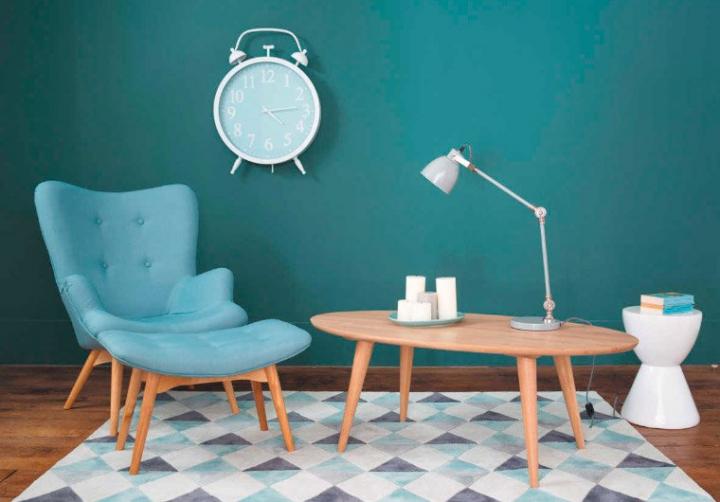 Sillón vintage azul iceberg