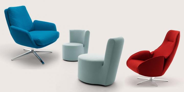 Sillones modernos Cordia, Ovo y Rob