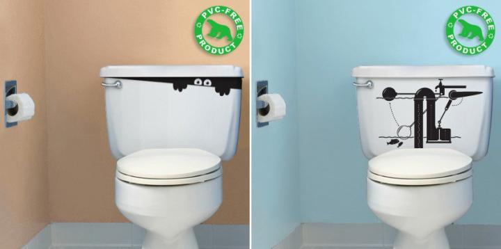 Stickers para el cuarto de ba&ntilde;o de la firma Hu2