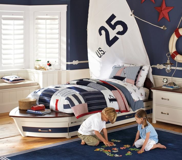 Habitaciones infantiles de estilo marinero