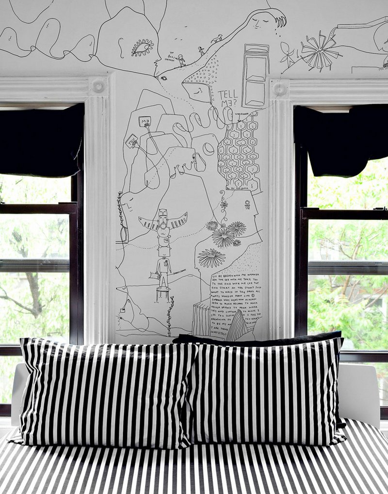 Interior animado por Shantell Martin