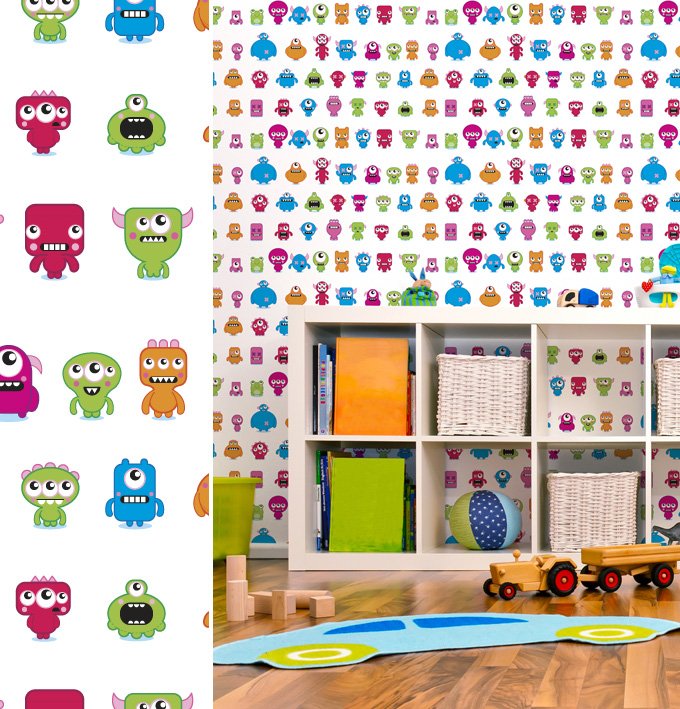 Papel pintado para habitaciones infantiles de Muffin & Mani