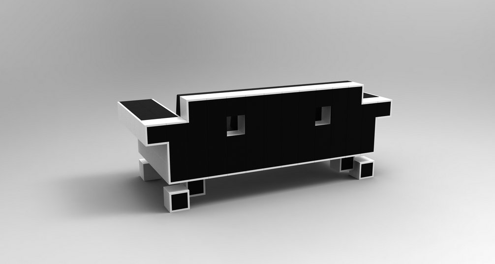 Sofá Retro Alien Couch inspirado en el Space Invaders